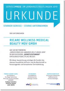 ricare-dettingen-urkunde-servicepreis-2019